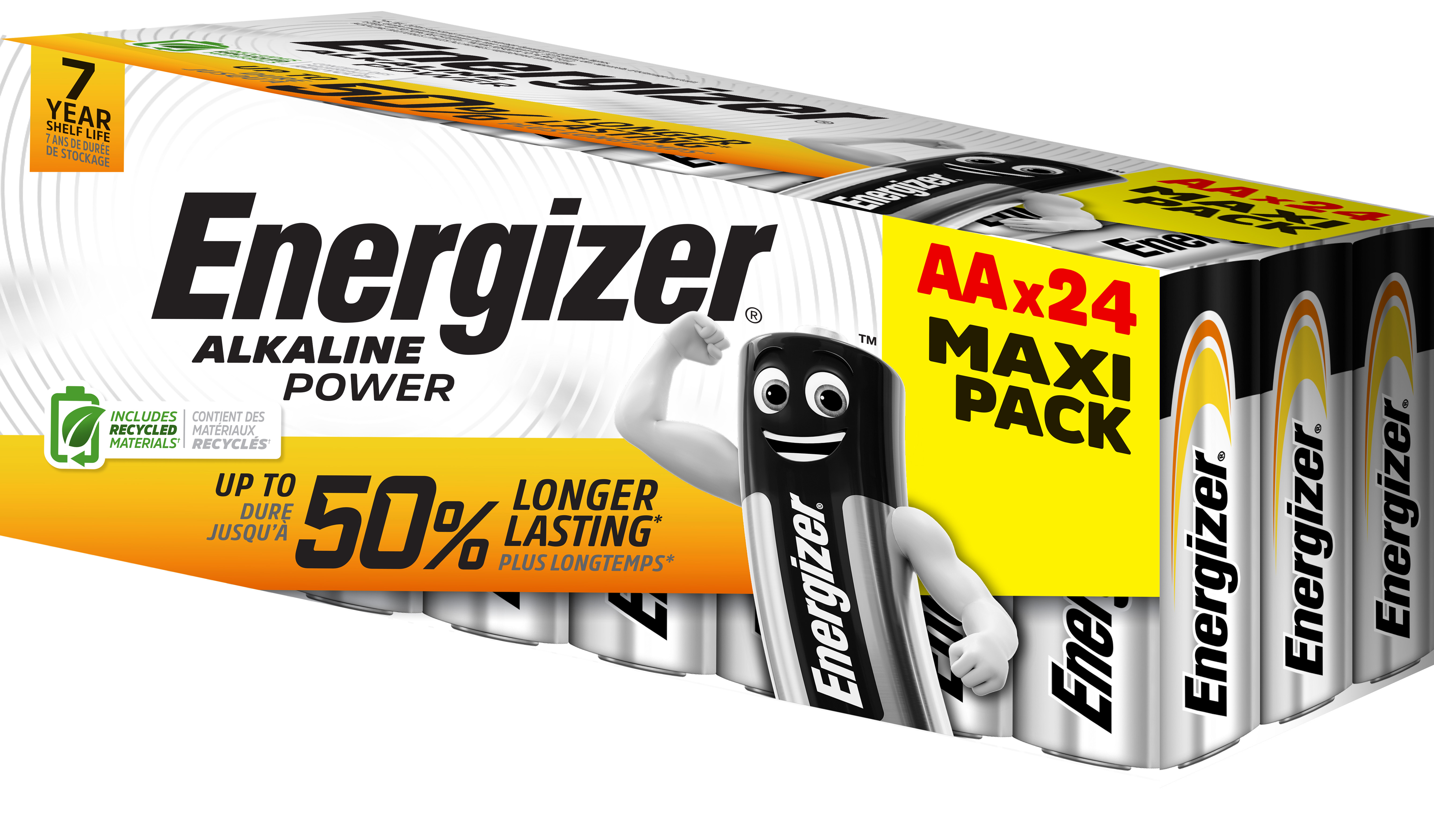 Energizer Power Alkaline AA Battery Pack of 24